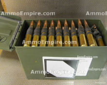 100 Round Can of 50 BMG Lake City Ammo Linked 4 to 1 Mix - 4 Rounds M33 Ball to 1 Round M17 Tracer With Free Shipping