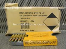 600 Round Case of 5.56 Nato 62 Grain PMC Green Tip LAP Ammo
