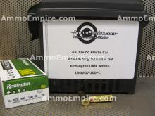 200 Round Plastic Can of 44 Rem Mag 180 Grain JSP Remington UMC Ammo - Free Shipping - L44MG7